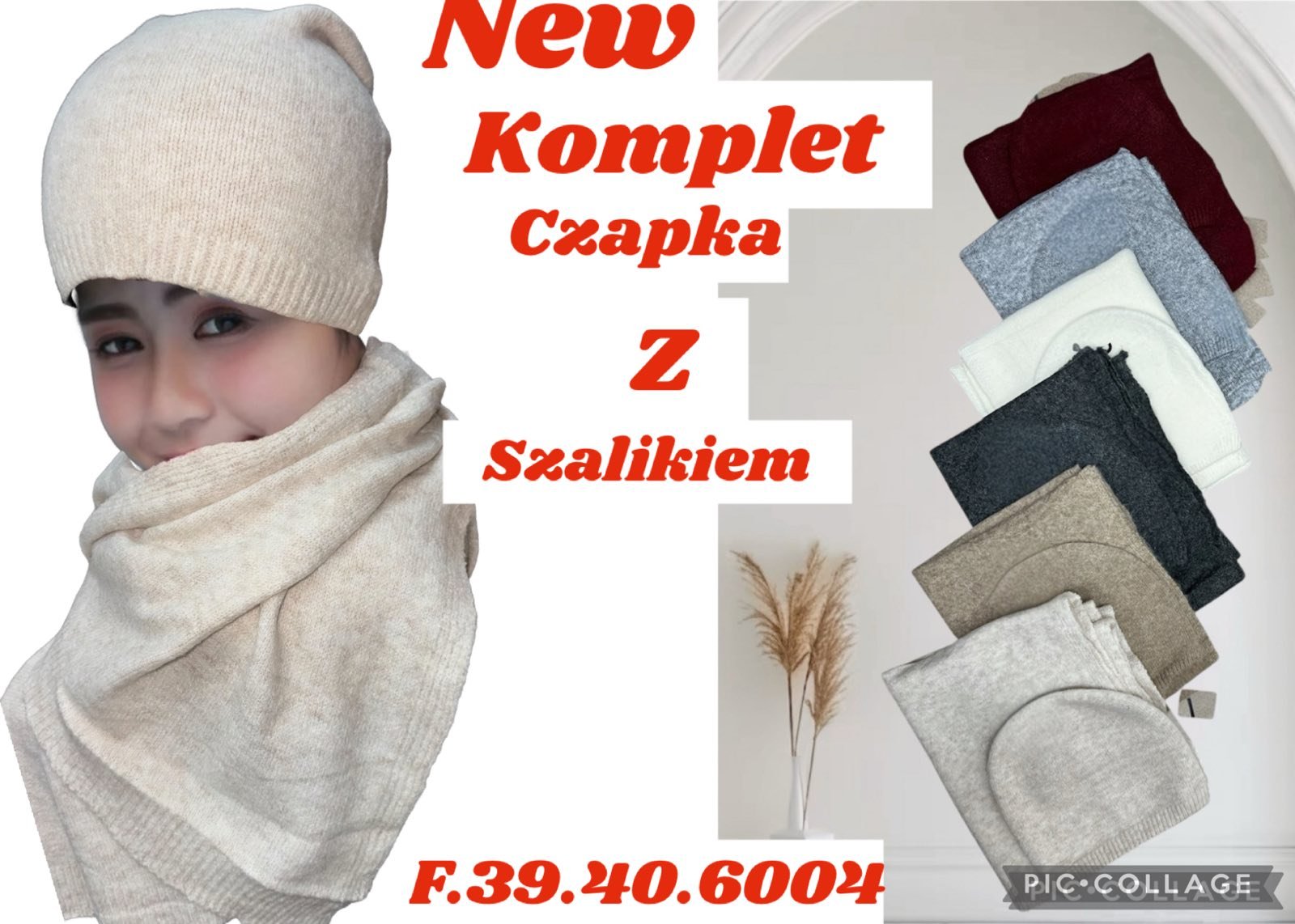 Komplet Czapka Damska